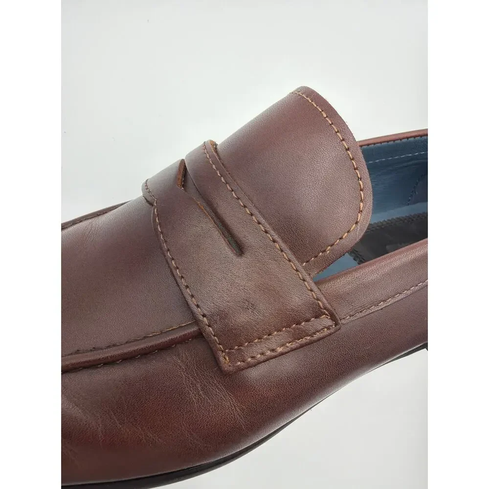 Blake McKay Davis Men’s Brown Leather Penny Loafers Size 10.5 NWOT